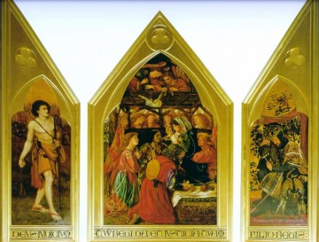 La graine de David préraphaélite Fraternité Dante Gabriel Rossetti Peinture à l'huile